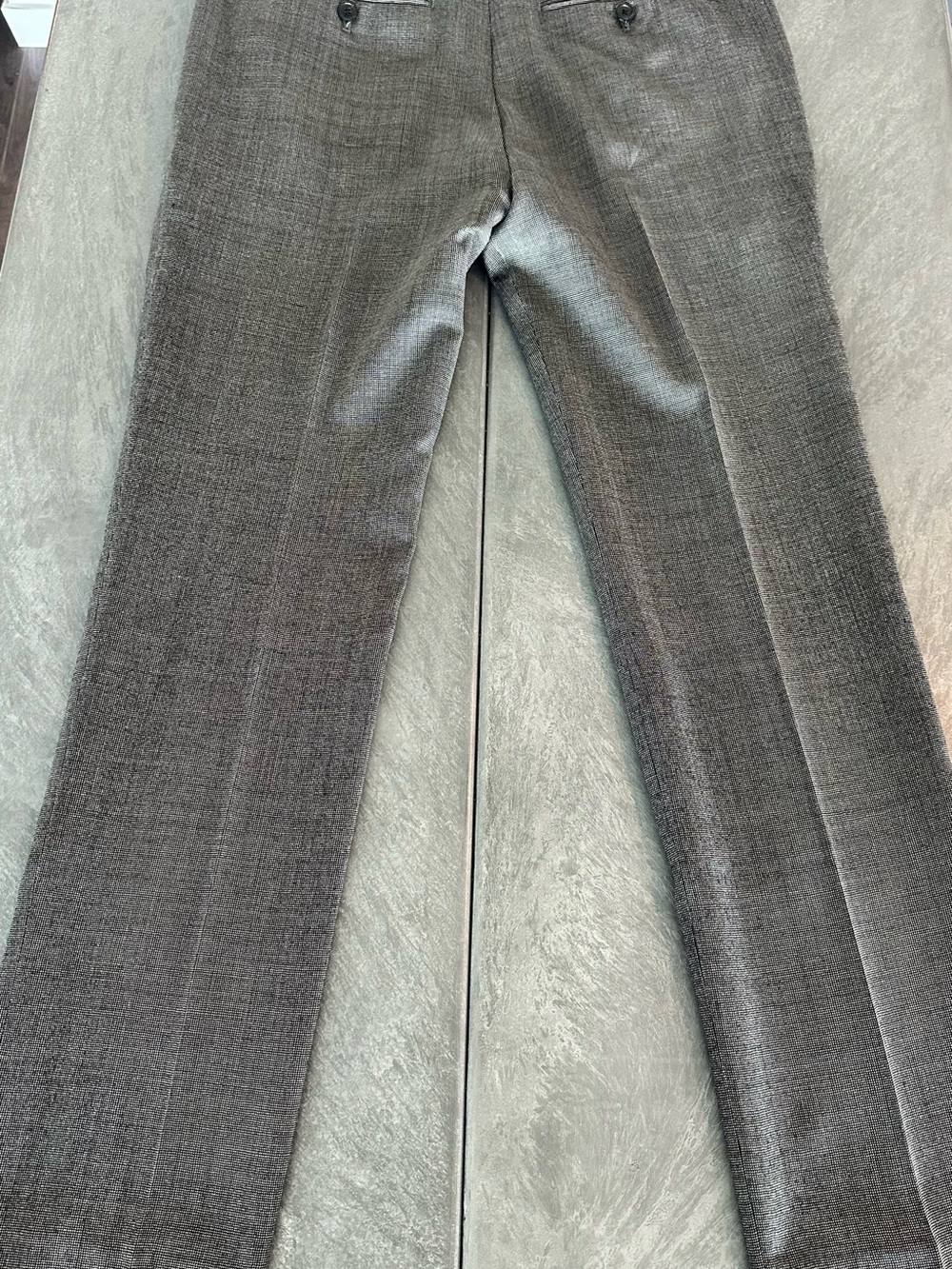 Banana Republic Men's Tailored Slim Dark Grey Flannel Pants - Picture 4 of 4